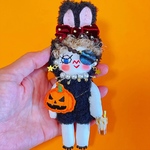 【再販】　ハロウィン🎃　黒うさぎに仮装したcopiちゃんドールチャーム