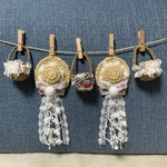 ｢送料無料｣麦わら帽子とミニ麻かごのガーランド