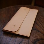 ■がっくり品　レザークラフト　本革 ナチュラルヌメ革　財布　スマホマルチケース