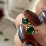 4pcs)4041)オリジナルピアス)green)#1l