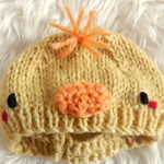 N様オーダー品☆ひよこのニット帽・猫用