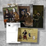 【ポストカード4枚セット】名画コラボレーションの柴犬達