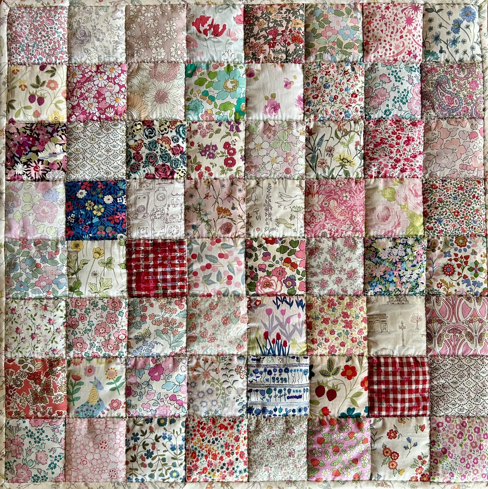 ハンドメイド　パッチワークキルト　フィードサック　ビンテージ生地 ハンドメイド パッチワークキルト フィードサック ビンテージ