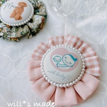 マタニティマーク/お名前/ペット/ロゼット/キーホルダー/プレゼント/おでかけ/記念品/お祝い