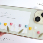 【全機種対応】くすみチューリップ iPhoneケース スマホケース iPhone17 iPhone16 iPhone15 iPhone14 Xperia GALAXY