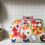 リボンゲンコの お花畑でかくれんぼがま口