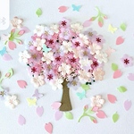 ‎✿送料無料‎✿ 残り1set 春限定 桜 色紙デコ クラフトパンチ カッティングダイ 寄せ書き ウェディング 席札 ウェルカムボード 卒業 卒園 入学 入園 アルバム コラージュ  手帳デコ