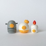 【置物】ハロウィンぴよこ隊 (3匹セット)