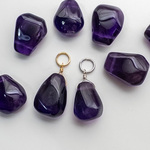 ＊売り切りSALE＊ アメジスト タンブル チャーム ペントップ c-333s2