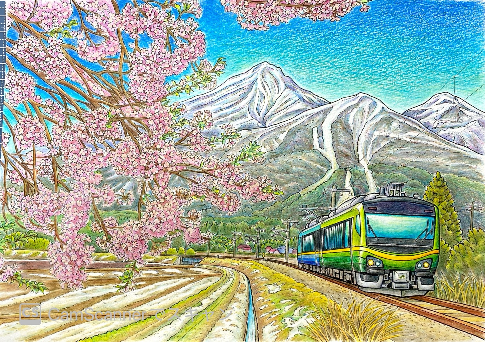 描き鉄ポストカード2枚セット［新型E8系デビュー］ - 描き鉄よっちゃん