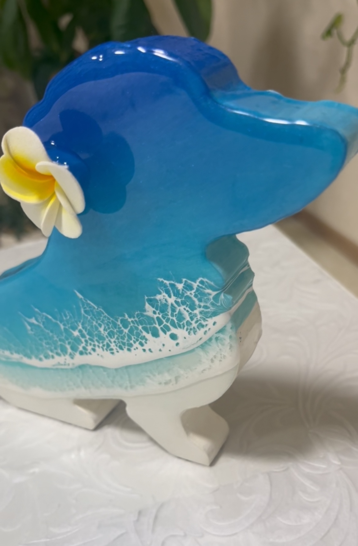 自立可ミニチュアダックスフンド レジンアート 沖縄ブルー 海アート 自立可ミニチュアダックスフンド レジンアート 沖縄ブルー 海アート