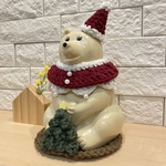 しろくま貯金箱 ポーラーベア 北欧雑貨 クリスマスサンタ冬の着せ替え3点セット