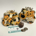 USAコットン ハロウィン柄 ぺったんこがま口