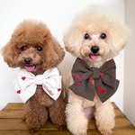 ♡送料無料♡ わんこ　スタイ　ビブ　リボン　愛犬　うちの子　名前　名入れ　ハート　バレンタイン