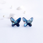 青い蝶🦋ピアス／イヤリング