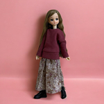 リカちゃん　ラズベリーカラーのコーデセット3