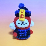 キョンシーおさる(赤) あみぐるみ