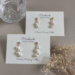 大人気/再販☆小ぶり☆シンプル☆淡水パールピアス／イヤリング☆ゆらゆら揺れる/入学式／卒業式／フォーマル／ゆらゆら／揺れる／小ぶり／パール／シンプル／クリスマス／春/七五三/minne＿new/ピアス