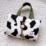 レビューブックカバー　受注生産🐮《大人気》うしさん（ホワイト×カーキ）看護師　管理栄養士　保健師　社会福祉士　その他のサイズもご相談ください♡