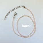 ﾍﾞﾋﾞｰﾋﾟﾝｸ  と　淡水ﾊﾟｰﾙ  ネックレス