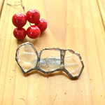 【昭和ガラス】石目のブローチ ステンドグラス/Stones brooch Stained glass