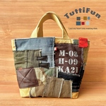 tuttifun＊denim and military   S size bag     A143