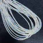 エチオピア産プレシャスオパール 宝石質 ロンデル 遊色効果 天然石 3mm 4mm 2mm 極小粒 19cm st0001