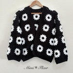 デイジーモチーフ ＊ カーディガン シンプルブラック