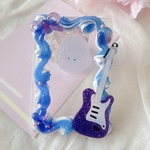 ❁⃘*.゜ギターなトレカケース❁⃘*.゜ホイップデコ ギター パープル