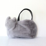 ふわふわファーのネコバッグ＊ロシアンブルー