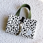 レビューブックカバー　受注生産《大人気》ダルメシアン　ホワイト×カーキ　看護師　管理栄養士　社会福祉士　保健師　その他のサイズもご相談ください♡