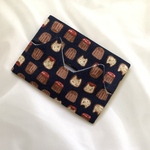 ミニサイズ　ポケットティッシュケース　猫耳　猫　女の子　カヌレ　紺　プレゼント　プチギフト