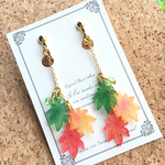 紅葉 (再販致しました)イヤリング/ピアス秋への移り変わり
