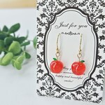 小さな小さな林檎のピアス ❦ ar［ruby/赤/リンゴ/ミニチュアりんご］