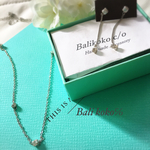 ロジウムcrystalロングチェーンピアス（イヤリング）