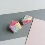 パステル刺繍ピアス