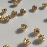 5mm 10個 花芯 パーツ おしべ めしべ 素材 材料 中心 花 フラワー メタル ゴールド お花 ビーズ カボション 金 芯 真ん中 花心 ビーズ チャーム