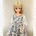 ジェニーちゃん　服　（ワンピース、カーディガン、ピアス）３点セット　no.181