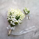 すずらんSweetness♡ブーケ　クラッチブーケ　スワッグ　結婚式　アーティシャルフラワー　すずらん