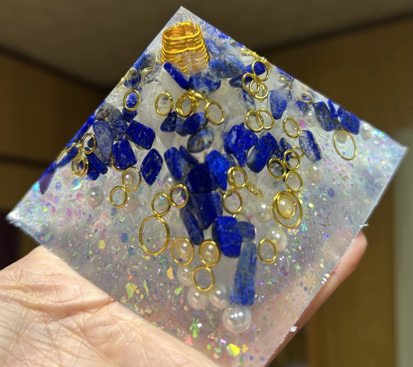 23 オルゴナイト　レムリアの青い石と薔薇と愛　予祝引き寄せ　ツインレイ電磁波 23 オルゴナイト レムリアの青い石と薔薇と愛 予祝引き寄せ ツインレイ