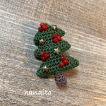 ツリーブローチ⁎⁺˳✧༚ green×stars