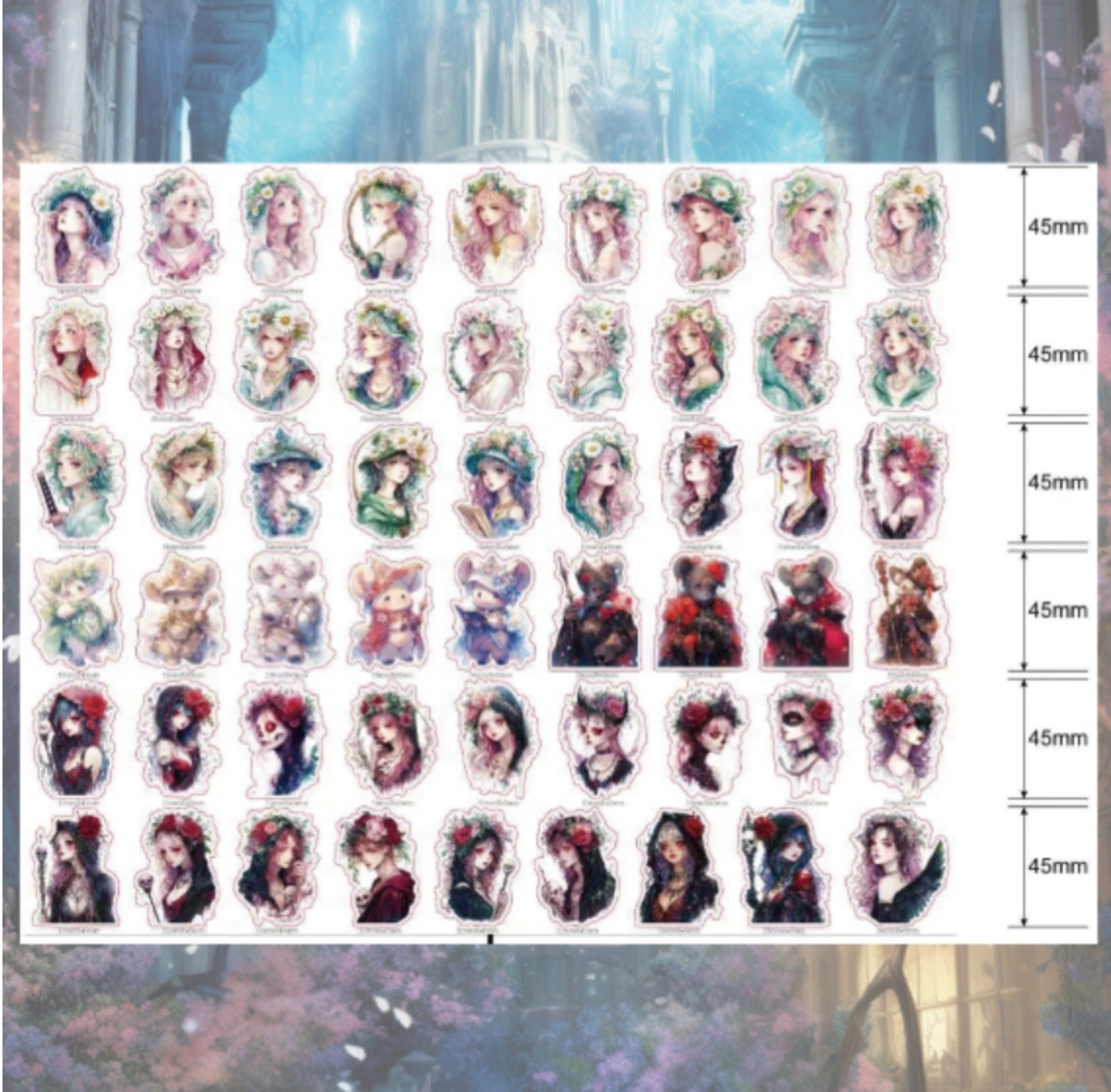 nene様 ステッカー 人物 9箱セット コラージュ素材 ガールズコレクションコラージュステッカーボックス