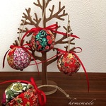 再販☆クリスマス☆リバティオーナメント（レッド系4）