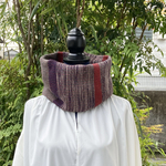 A16 手織り　スヌード　手織　機織り　はた織　さをり織り　ナチュラル　ネックウォーマー