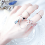 【2連リング】貴方だけの-月読の雫- 『瑠-rui-』