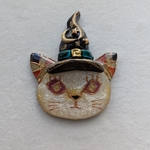 2025　ハロウィン　猫ブローチ