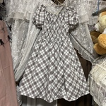 ④⑦④大きいサイズ＊LL〜5Lほど＊チェック柄ワンピース