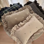 ＜新色＞ミニクッション　刺繍コーデュロイ