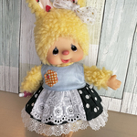  【Ｓサイズ】 1641チムたん　モンチッチS サイズ　エプロン付きのワンピース　パッチ