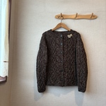 ブラウンツイードのカーディガン